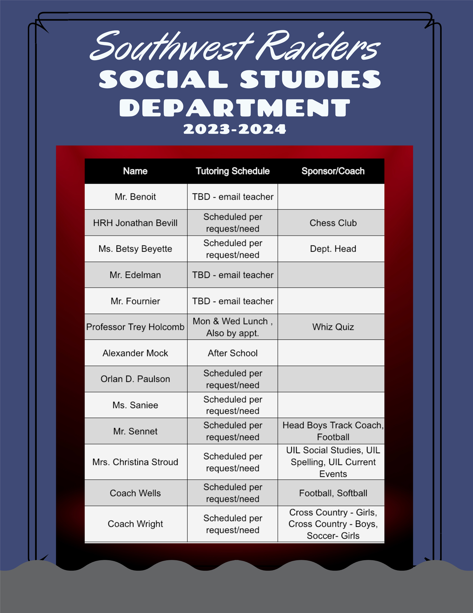 Social Studies Tutoring Flyer